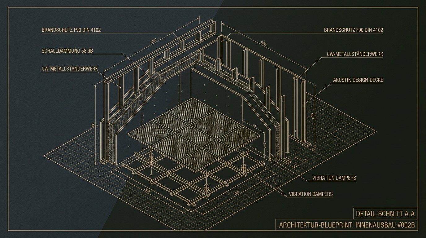 Monjako 3D-CAD Schnitt Akustik & Trockenbau